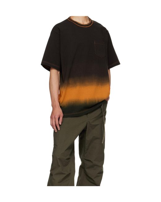 Sacai Black Ombré Pocket T-Shirt for men