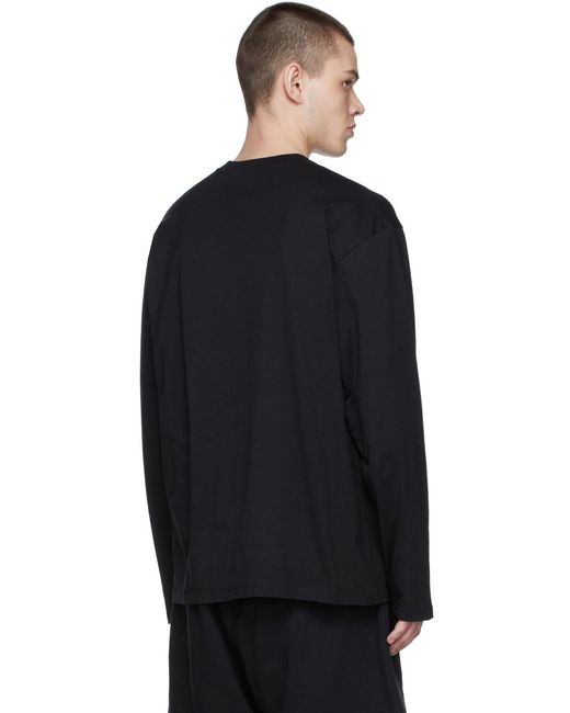 MSGM Black Logo Printed Short-Sleeved T-Shirt for men