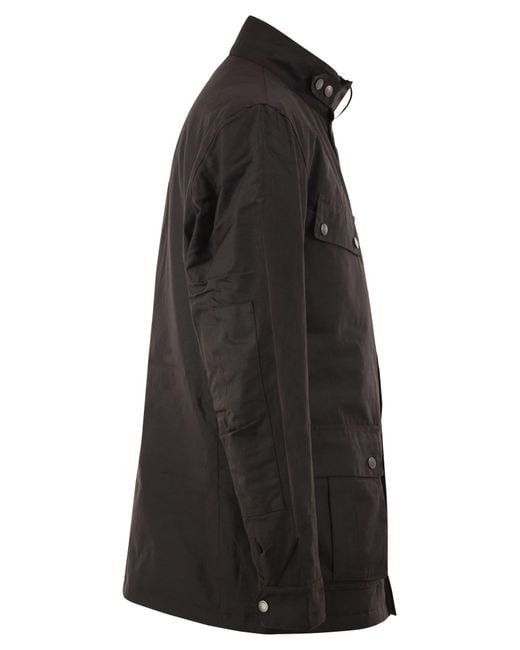 Barbour Black Buttoned Long-Sleeved Jacket for men