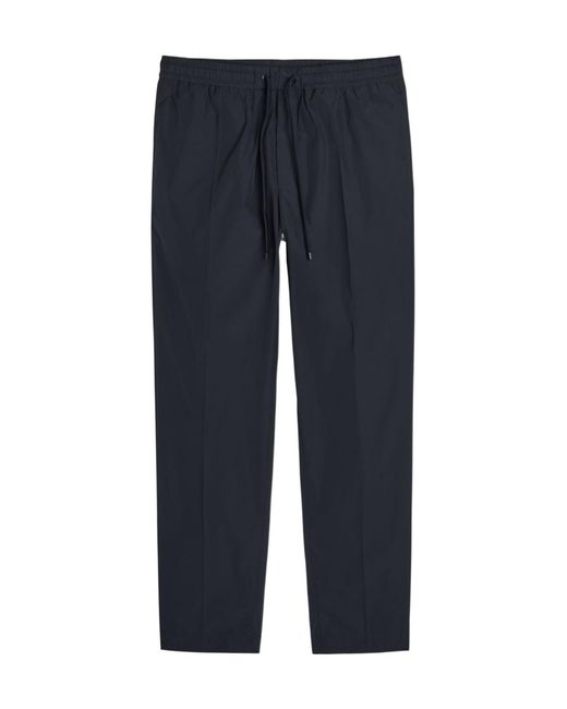 Moncler Blue Tapered-Leg Shell Trousers for men