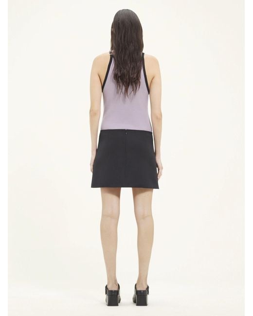 Courreges Purple Buckle Cotton Tank Top