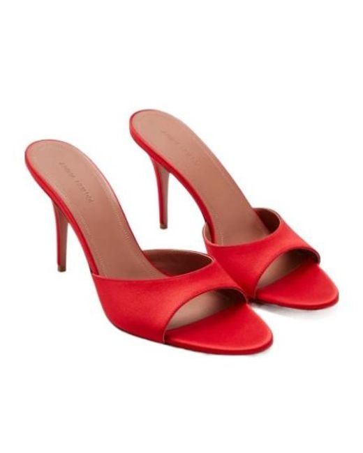 AMINA MUADDI Red High-Heel Open-Toe Sandals