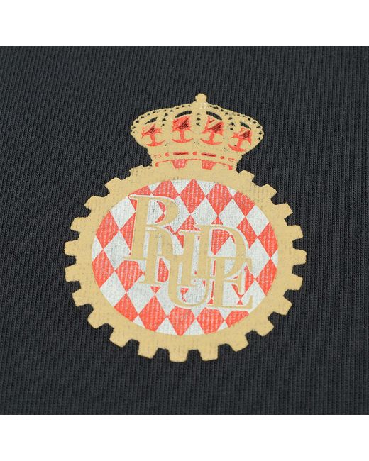 Rhude Black Côte D'Azur Logo T-Shirt for men
