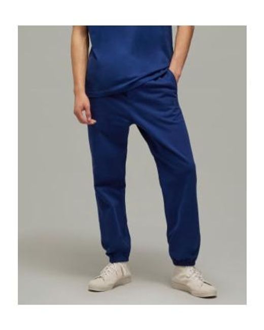 Y-3 Blue Logo-Print Sweatpants for men