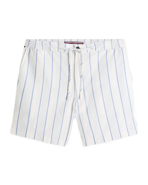 Tommy Hilfiger Blue Dover Open Weave Dobby 8 Inseam Shorts for men