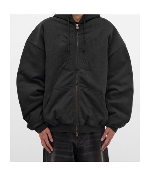 Vetements Black Long-Sleeved Hoodie for men