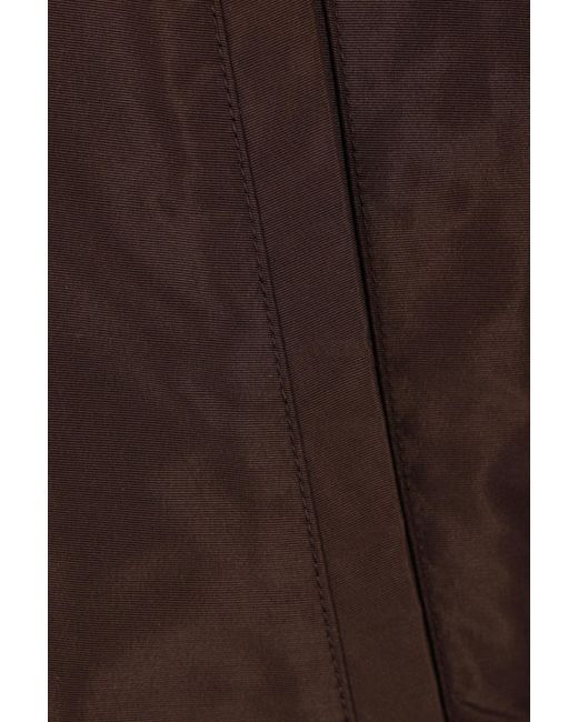Prada Brown Zip-Up Hooded Jacket for men