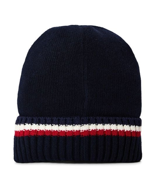 Moncler Blue Simple Striped Hat