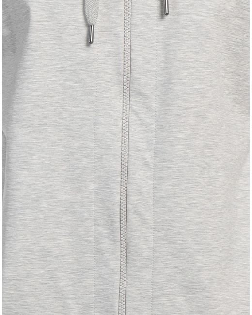 Brunello Cucinelli Gray Solid Color Hooded Short-Sleeve T-Shirt