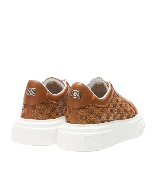 Casadei Brown Off Road Cicladi Mesh Low-Top Sneakers