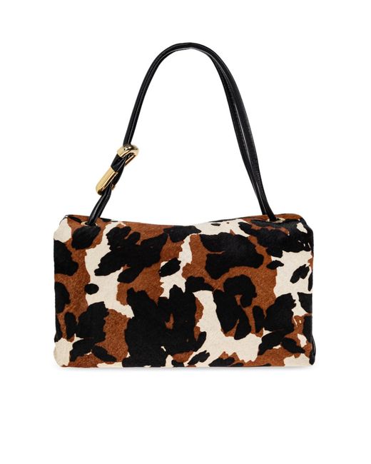 Marc Jacobs Black The Dual Print Large Shoulder Bag