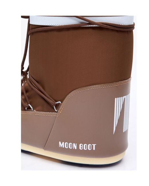Moon Boot Brown Icon Logo Printed Lace-Up Boots for men