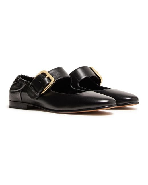 Bottega Veneta Black Mary-Jane Ballet Flats
