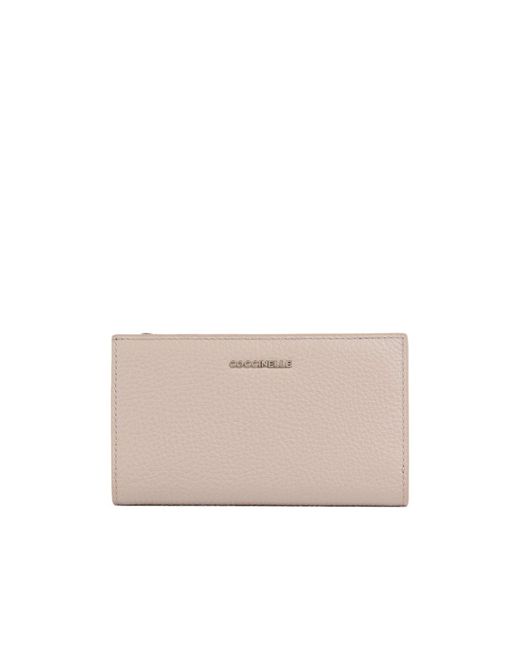 Coccinelle Natural Logo Lettering Zipped Wallet