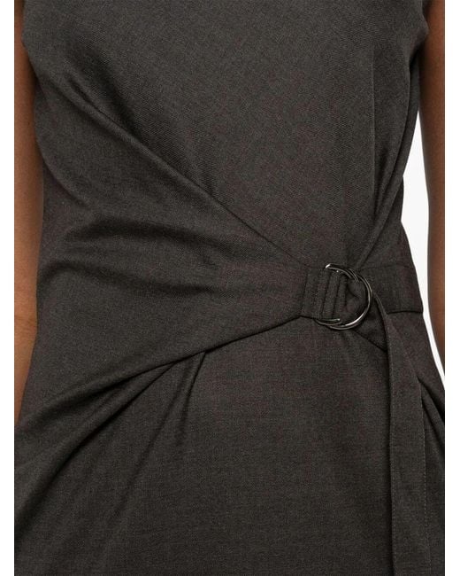 Brunello Cucinelli Black Sleeveless Midi Dress