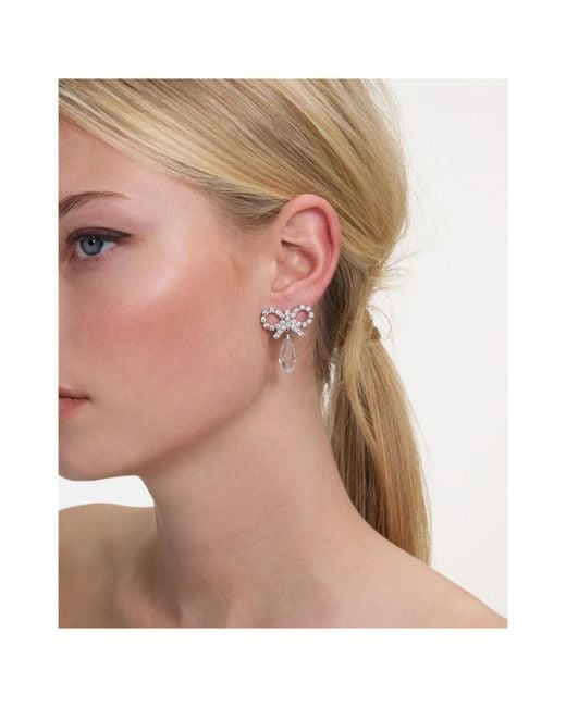 Self-Portrait White Droplet Earrings