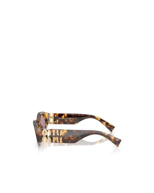 Miu Miu Pink Eyewear Oval-Frame Sunglasses