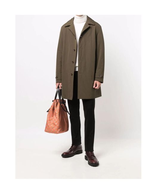 Aspesi Brown Single-Breasted Long-Sleeve Jacket for men