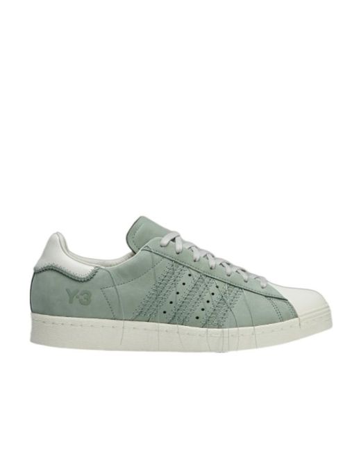 Y-3 Green Superstar Stitch-Embellished Sneakers for men