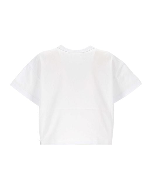 Sacai White Crewneck Straight Hem T-Shirt