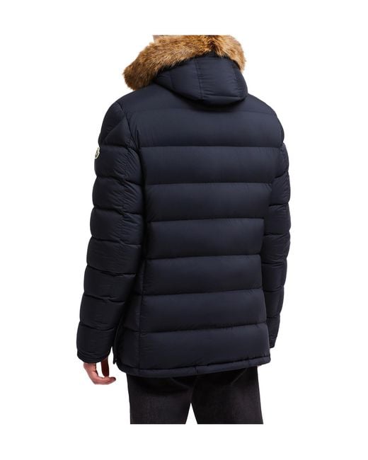 Moncler Blue Clunye Hooded Short Padded Jacket for men