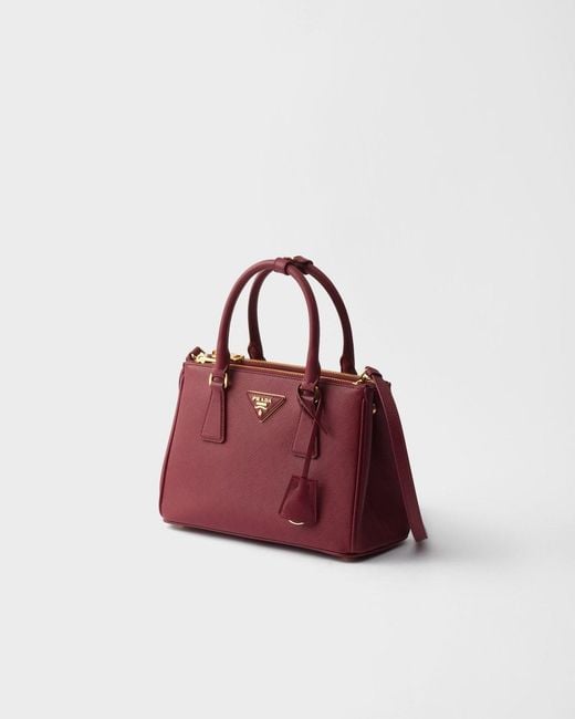 Prada Red Galleria Small Saffiano Leather Bag