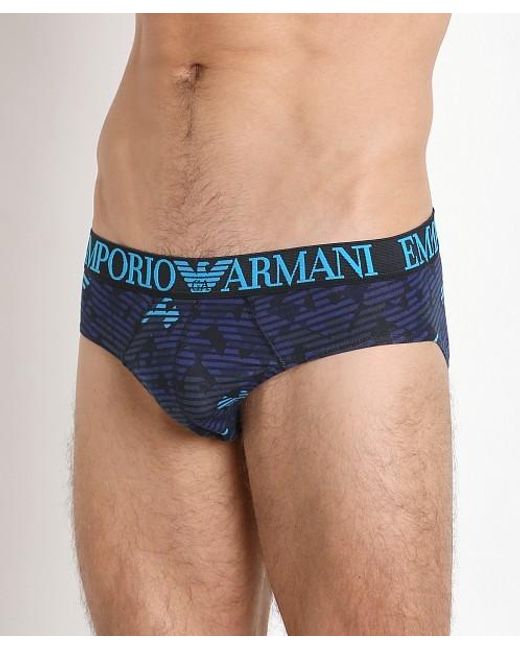 Emporio Armani Blue Logo Detail Panties for men