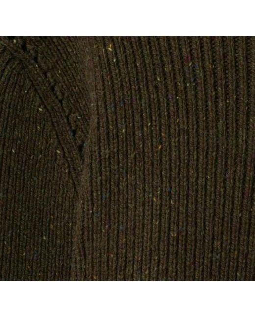 Burberry Green Frayed-Edeg Knitted Jumper for men