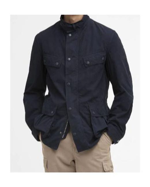 Barbour Blue High Neck Pocket Jacket for men