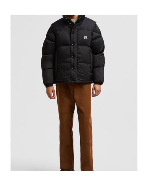 Moncler Black Verone Reversible Short Puffer Jacket for men
