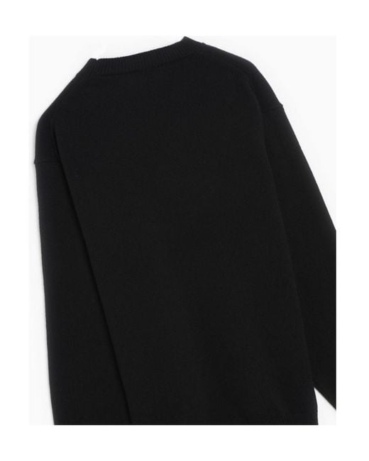 KENZO Black Boke Flower Crewneck Knitted Jumper for men