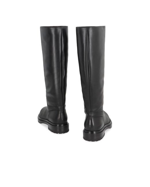 Sergio Rossi Black Round Toe Boots