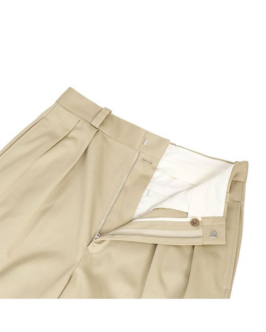 Nanamica Natural Wide-Leg Twill Casual Pants