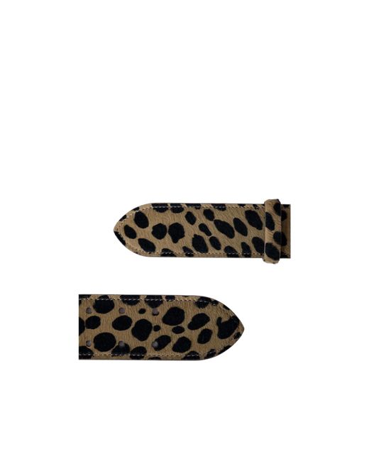 Khaite Black Leopard Print Belt