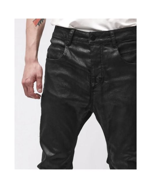 Thom Krom Gray Coated-Finish Jeans for men