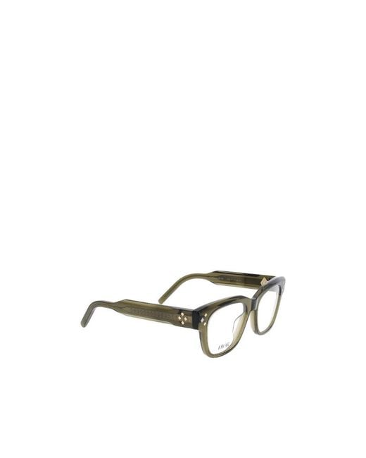 Dior Metallic Eyewear Square Frame Glasses for men