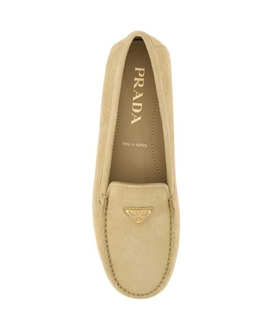 Prada Natural Round-Headed Love Shoes