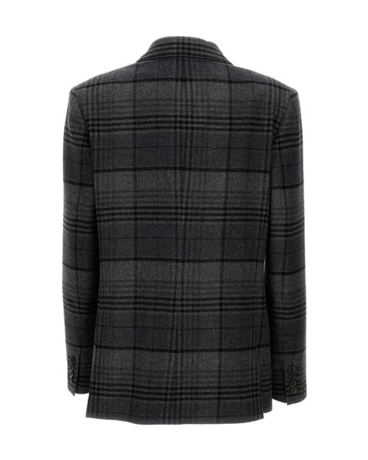 Ralph Lauren Black Collection Kent Plaid Long Sleeved Blazer