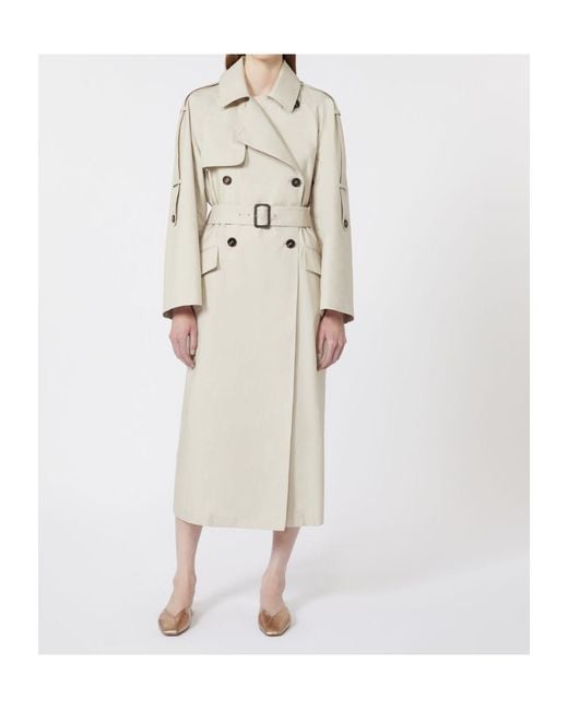 Max Mara White The Cube Delfino Belted Coat