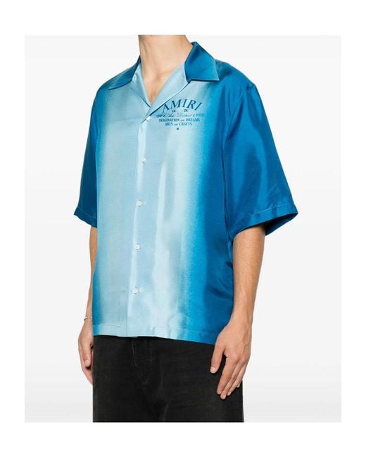 Amiri Blue Short-Sleeved Shirt for men