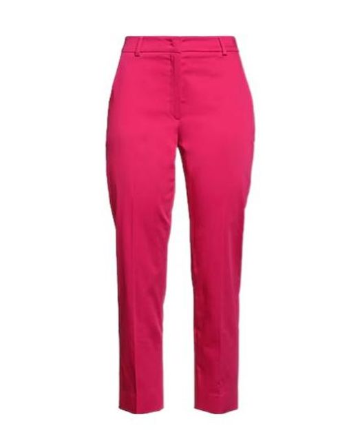 Weekend by Maxmara Pink Solid Slim-Fit Pants