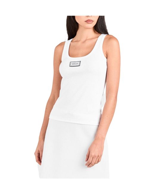 Versace White Sleeveless Vest