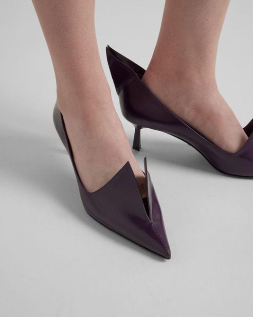 Prada Purple Pointed-Toe Slip-On Pumps