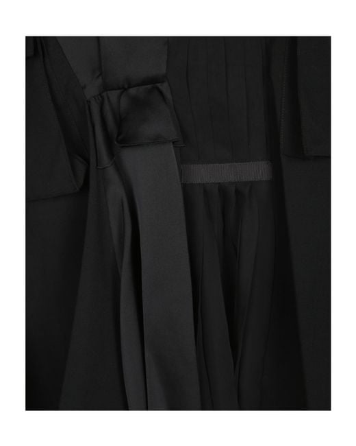 Sacai Black Ruffled Blouse