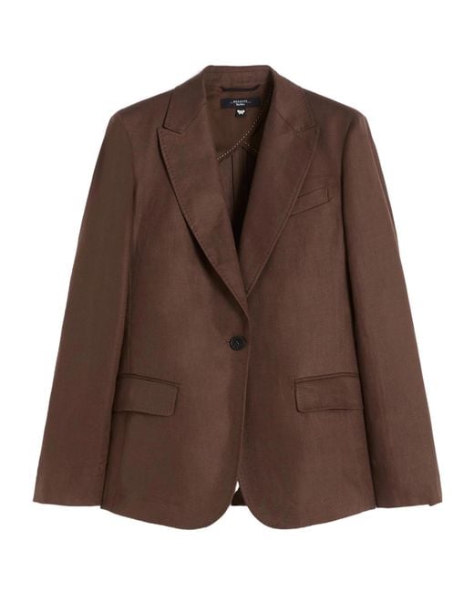 Weekend by Maxmara Brown Nalut Single-Breasted Blazer