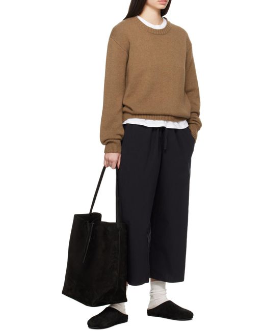The Row Black Large N/S Park Tote Bag