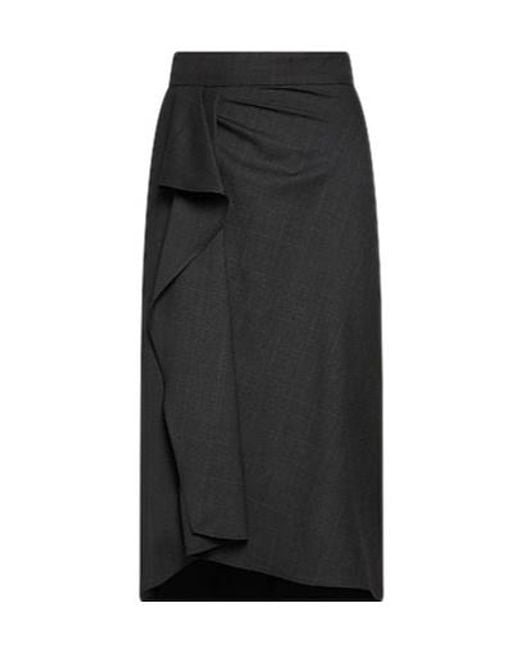 Isabel Marant Black Plaid Midi Skirt