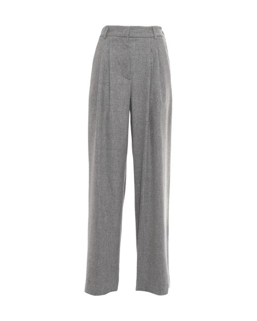 Lorena Antoniazzi Gray Belt-Loop Casual Pants