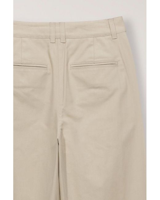 DUNST Natural Pleated Wide-Leg Pants