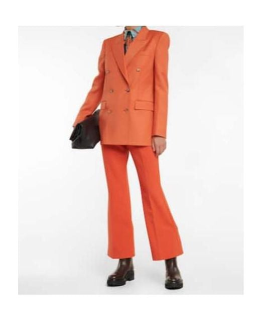Gabriela Hearst Orange Logo Blazer